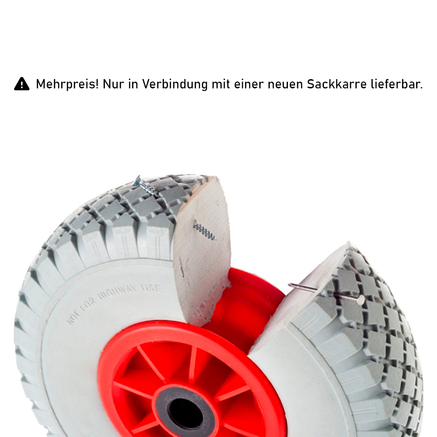 Hubheld | Rollcart pannensichere Reifen als Mehrpreis für Sackkarren
