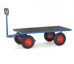 Fetra Handpritschenwagen mit Plattform, Lufträder, 1200x800 mm