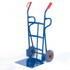 Rollcart Reifenkarre mit Rückwand aus Flacheisen Schaufelbreite 500mm Vollgummi/Luft