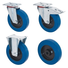 Rollcart Elastik-Rollen in blau mit Kunststoff-Felge