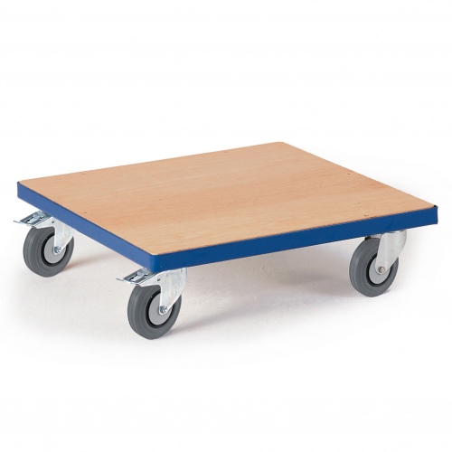 Rollcart Kistenroller Vollgummibereifung 700x700mm Ladefläche Holz