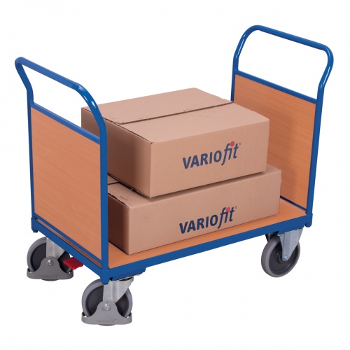 VARIOfit Doppel-Stirnwandwagen mit Holzwänden 850x500mm